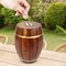 Large Wine Barrel Shaped Brown Wooden Decorative Coin Bank Money Saving Box